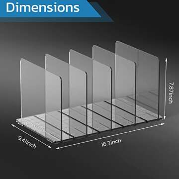 frtzal Purse Organizer for Closet, Shelf Dividers for Closet Organization Adjustable Plastic Handbag...