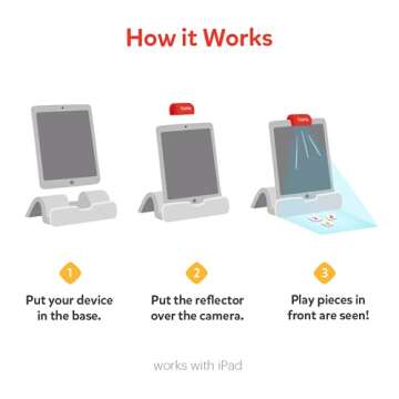 Osmo Genius Starter Kit - 7 Educational iPad Games for Spelling & Math, Ages 6-10