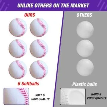 HYES Baseball Set - Safe, Adjustable 3 Ways to Play