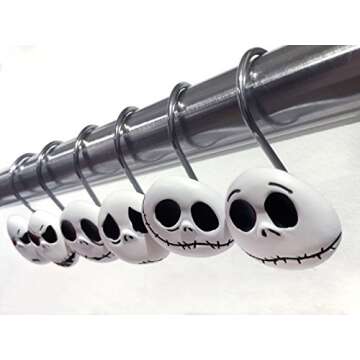 Disney Nightmare Before Christmas Jack Skellington 12-Piece Shower Curtain Hooks