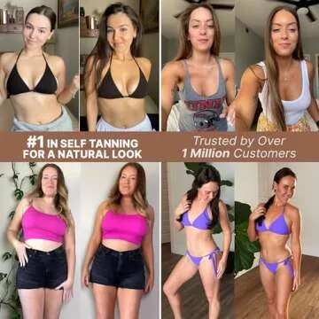 Self Tanner Bundle - Self Tanning Lotion with Self Tanner Mitt, Exfoliating Glove and Face Lotion Applicator for a Streak Free Natural Glow and a Bronze Self Tan - Self Tanning Mitt Provides Even Tan