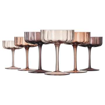 Venus Glasses Luxury Glassware - Set of 6 - Everyday, Holiday Gift Her, Mom, Wife, Girlfriend, Speci...