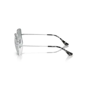 Ray-Ban Women's RB1971 Square Evolve Polarized Sunglasses, Silver/Photochromic Azure Gradient Blue, 54 mm + 1