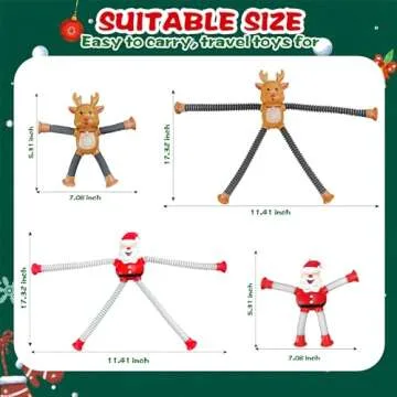 Chirstmas Stocking Stuffers for Kids Toddler, Pop Tube Fidget Toys Airplane Car Travel Activities To...