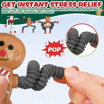 Chirstmas Stocking Stuffers for Kids Toddler, Pop Tube Fidget Toys Airplane Car Travel Activities Toys Sensory Autism Toys for Children with Autistic ADHD, Goodie Bag Stuffer Gift for Boys Ages 3-9