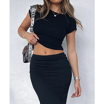 BAIGRAM Women's Slim Fit Crop Top Tee Shirt for Every Occasion