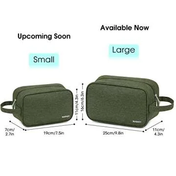Narwey Travel Toiletry Bag for Women Traveling Dopp Kit Men Travel Bag for Toiletries Cosmetic Bag Makeup Bag Medicine Bag for Traveling (Army Green)