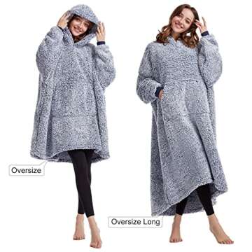 Cozy Sherpa Blanket Hoodie for All Ages - Perfect Gift
