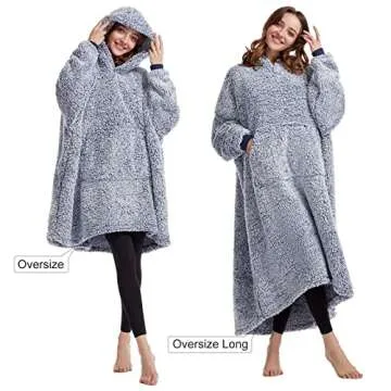 Cozy Sherpa Blanket Hoodie for All Ages - Perfect Gift