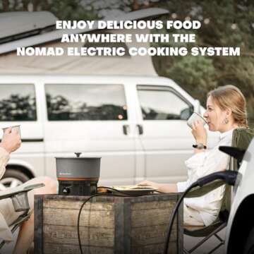 Stoke Voltaics Fireproof Camping Cooking Set with Lid,200-1000W Electric Pots and Pans Set Non-Stick Cookware Set for Camping Rv trips