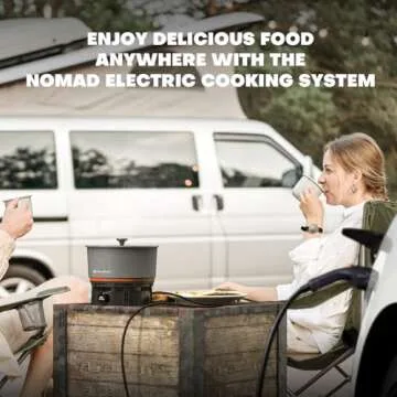 Stoke Voltaics Fireproof Camping Cooking Set with Lid,200-1000W Electric Pots and Pans Set Non-Stick Cookware Set for Camping Rv trips