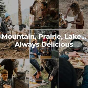 Stoke Voltaics Fireproof Camping Cooking Set with Lid,200-1000W Electric Pots and Pans Set Non-Stick Cookware Set for Camping Rv trips