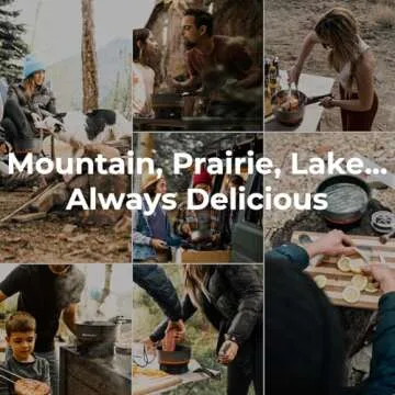 Stoke Voltaics Fireproof Camping Cooking Set with Lid,200-1000W Electric Pots and Pans Set Non-Stick Cookware Set for Camping Rv trips