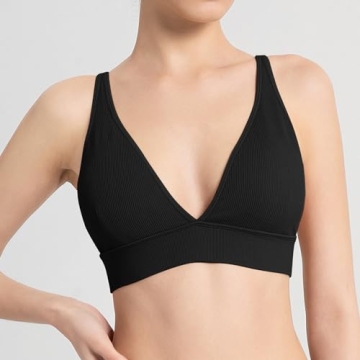 INIBUD Women's Comfortable Sexy Yoga Bralette 2-Pack