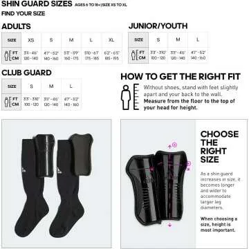 Adidas Youth Sock Shin Guards - Comfortable Protection
