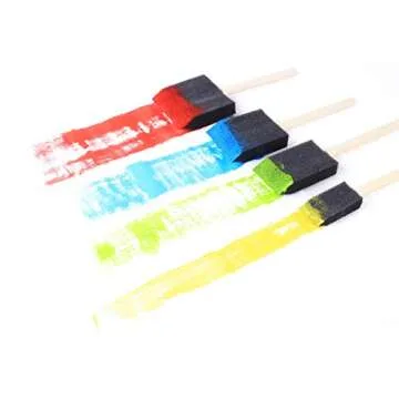 16 Pieces Foam Paint Brushes Sponges Brush Set Foam Paint Brush Set Sponge Paint Brush Wooden Handle Foam Brush Paint Tools for Arts Crafts Stencils Painting(4 Size, Black)