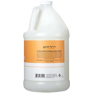 Ginger Lily Farms Club & Fitness Moisturizing Conditioner for Dry Hair - 1 Gallon Refill - Citrus Sc...