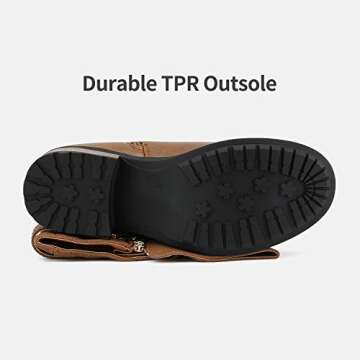 DREAM PAIRS Women's Knee High Boots Wide Calf Low Heel Riding Boots Fall Tall Boots for Women,Size 8,Camel,Utah-W