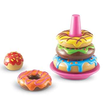 Learning Resources Smart Snacks Stack 'em Up Doughnuts - 7 Pieces, Ages 18+ months Fine Motor Skills...