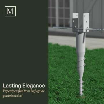 Mayne No Dig Ground Anchor - Heavy Duty Galvanized Steel for Secure Stability