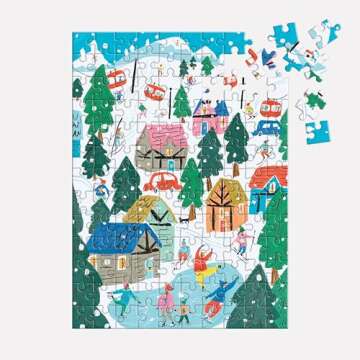 Galison Alpine Cottage 130 Piece Puzzle Ornament