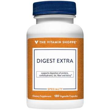 Digest Extra - Digestive Enzymes for Fats, Carbohydrates and Protein Including a Digestive Aid for G...