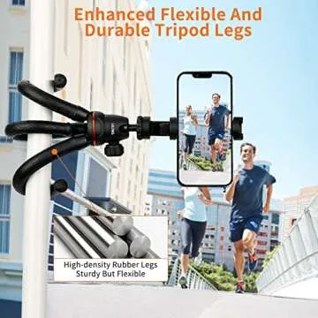 UURig Flexible Camera Tripod with Cold Shoe Mount and Holder