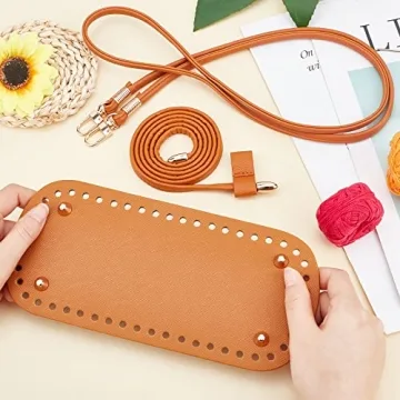 WADORN 4pcs DIY Leather Bags Crochet Set for Crafting