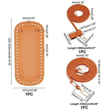 WADORN 4pcs DIY Leather Bags Crochet Set for Crafting