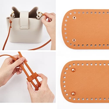 WADORN 4pcs DIY Leather Bags Crochet Set for Crafting