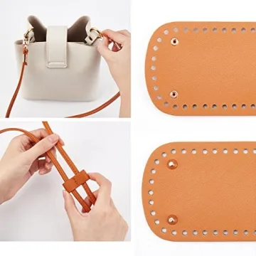 WADORN 4pcs DIY Leather Bags Crochet Set for Crafting