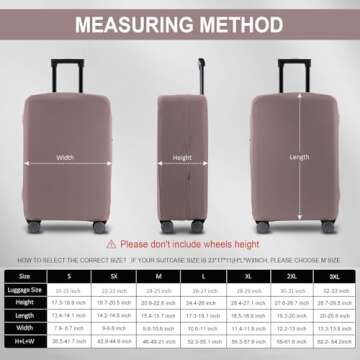 RainVillage Travel Luggage Cover Suitcase Protector Scratch-Resistant Fit 19-31 Inch Suitcase, Not Included Suitcase (Khaki, SX(22-23 inch))