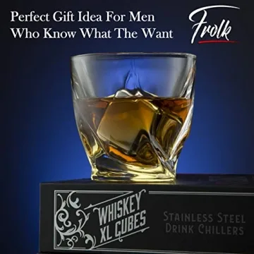 XL Stainless Steel Whiskey Ice Cubes Gift Set for Connoisseurs!