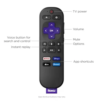 Roku Voice Remote for Players, Audio, and TVs - Renewed