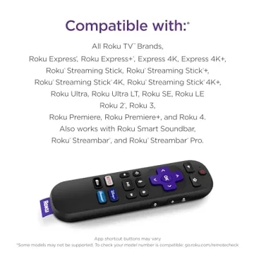 Roku Voice Remote for Players, Audio, and TVs - Renewed