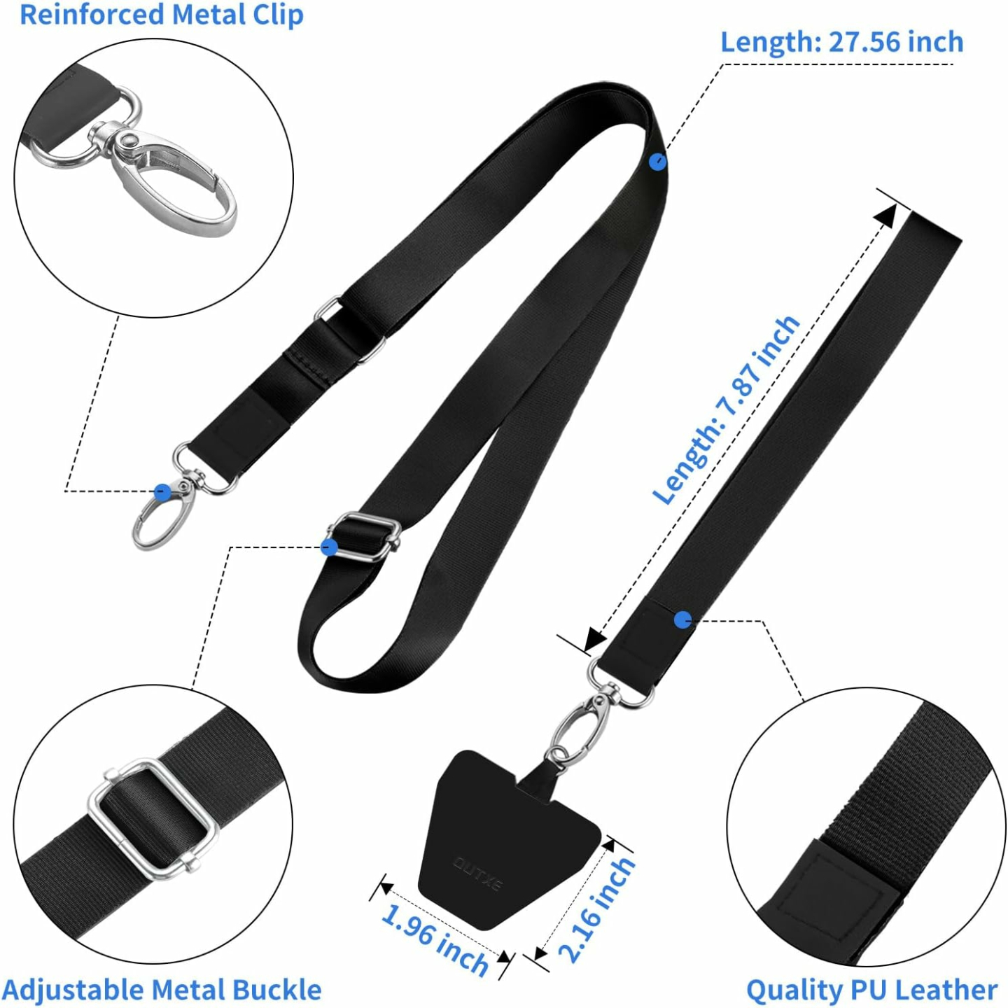OUTXE Adjustable Phone Lanyard for Neck and Wrist
