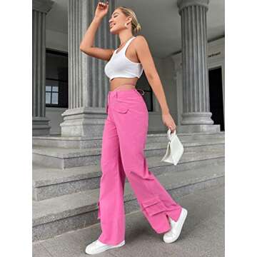 Stylish WDIRARA Women's High Waisted Cargo Pants