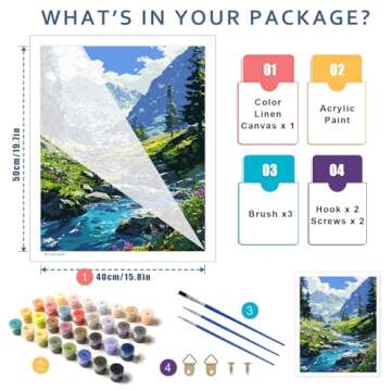 Mountain Paint by Number for Adults - Unique DIY Landscape Art