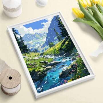 Mountain Paint by Number for Adults Perfect Gift Home Decor