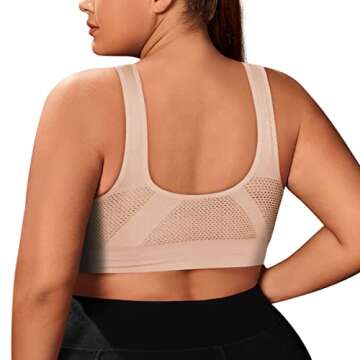 VEQKING Women Sports Bra Pack Plus Size Wireless Sleep Bras Seamless Comfortable Everyday Nursing Yoga Sport Bras