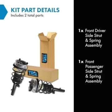 TRQ Front Strut & Coil Spring Assembly Set for 08-13 BMW 128i 135i 335i and More