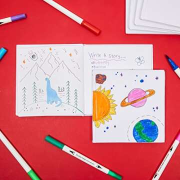 6 Pack 5x5 inch White Blank Hardcover Books for Kids to Write Stories, Unlined Scrapbook and Journal - 18 Sheets/36 Pages Each