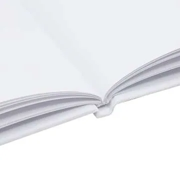 6 Pack 5x5 inch White Blank Hardcover Books for Kids to Write Stories, Unlined Scrapbook and Journal - 18 Sheets/36 Pages Each