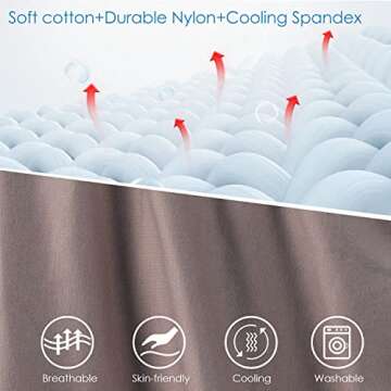 QUEEN ROSE Cooling Pregnancy Pillows, Maternity Pillow for Sleeping, 55in U Shaped Body Pillow for P...