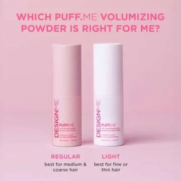 PUFF.ME Volumizing Powder by DESIGNME | Hair Powder Volumizer for Hair | Root Lifting Hair Texture Powder for Straight, Curly, or Wavy Hair | Talc Free Hair Powder for Women, (0.32 Oz)