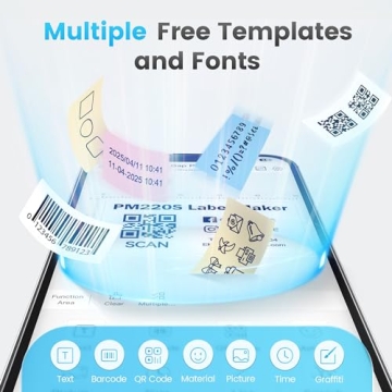 POLONO PM220S 2 Inch Bluetooth Label Maker