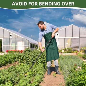 YUCEEN Hoe Garden Tool,Scuffle Garden Hoe for Weeding 30-60 Inch,Long Handle Heavy Duty Adjustable Hula Hoe,Gardening Stainless Steel Loop Stirrup Action Hoe