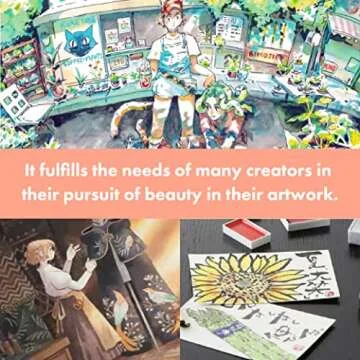 Kuretake GANSAI TAMBI Watercolor Paint Set 24 Colors II - Art nouveau, Professional-quality art supplies for artists adult painting aketching, Non-Toxic, Made in Japan