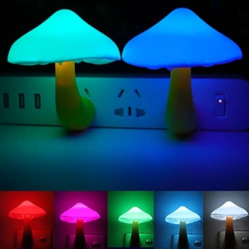 AUSAYE Mushroom Night Lights - 7 Color Plug-in Delight
