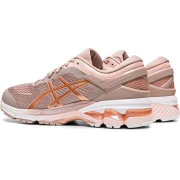 ASICS Women's Gel-Kayano 26 Running Shoes, 7, Fawn/Rose Gold